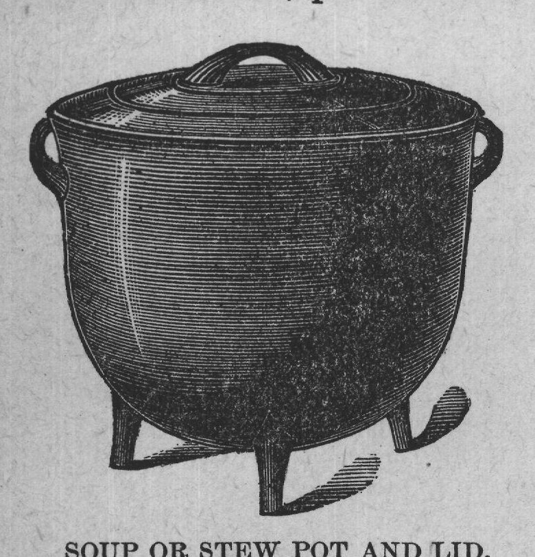 SOUP OR STEW POT AND LID.