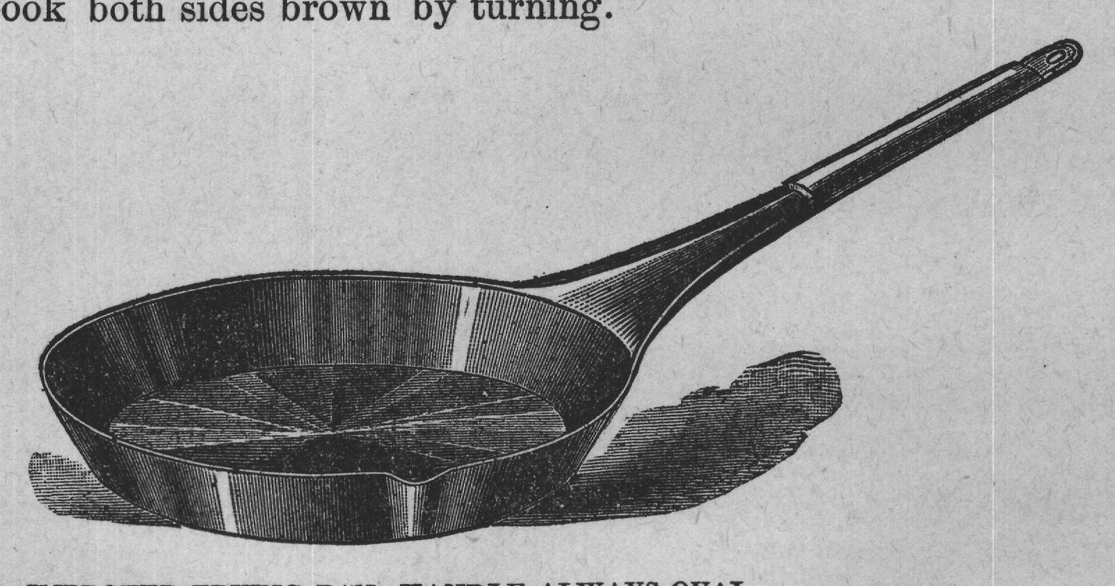 IMPROVED FRYING-PAN-HANDLE ALWAYS OVAL.