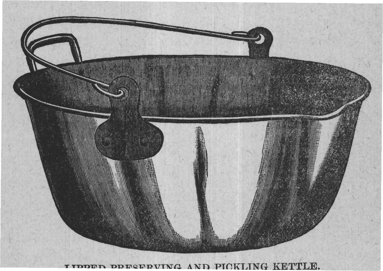 LIPPED PRESERVING AND PICKLING KETTLE.