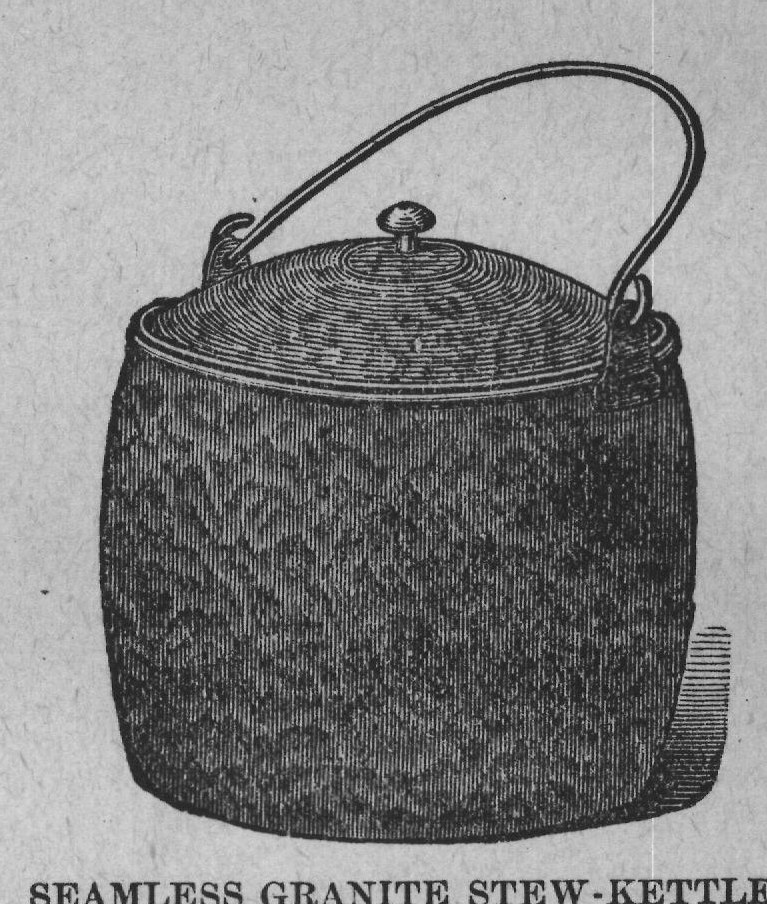SEAMLESS GRANITE STEW-KETTLE.