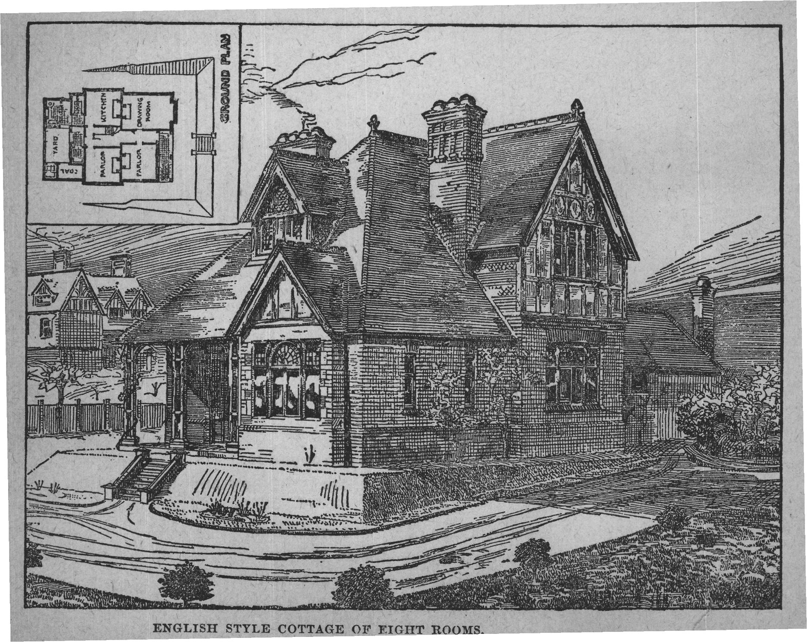 ENGLISH STYLE COTTAGE OF EIGHT ROOMS.