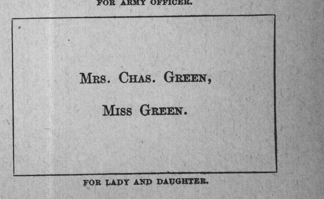 FOR LADY AND DAUGHTER,
