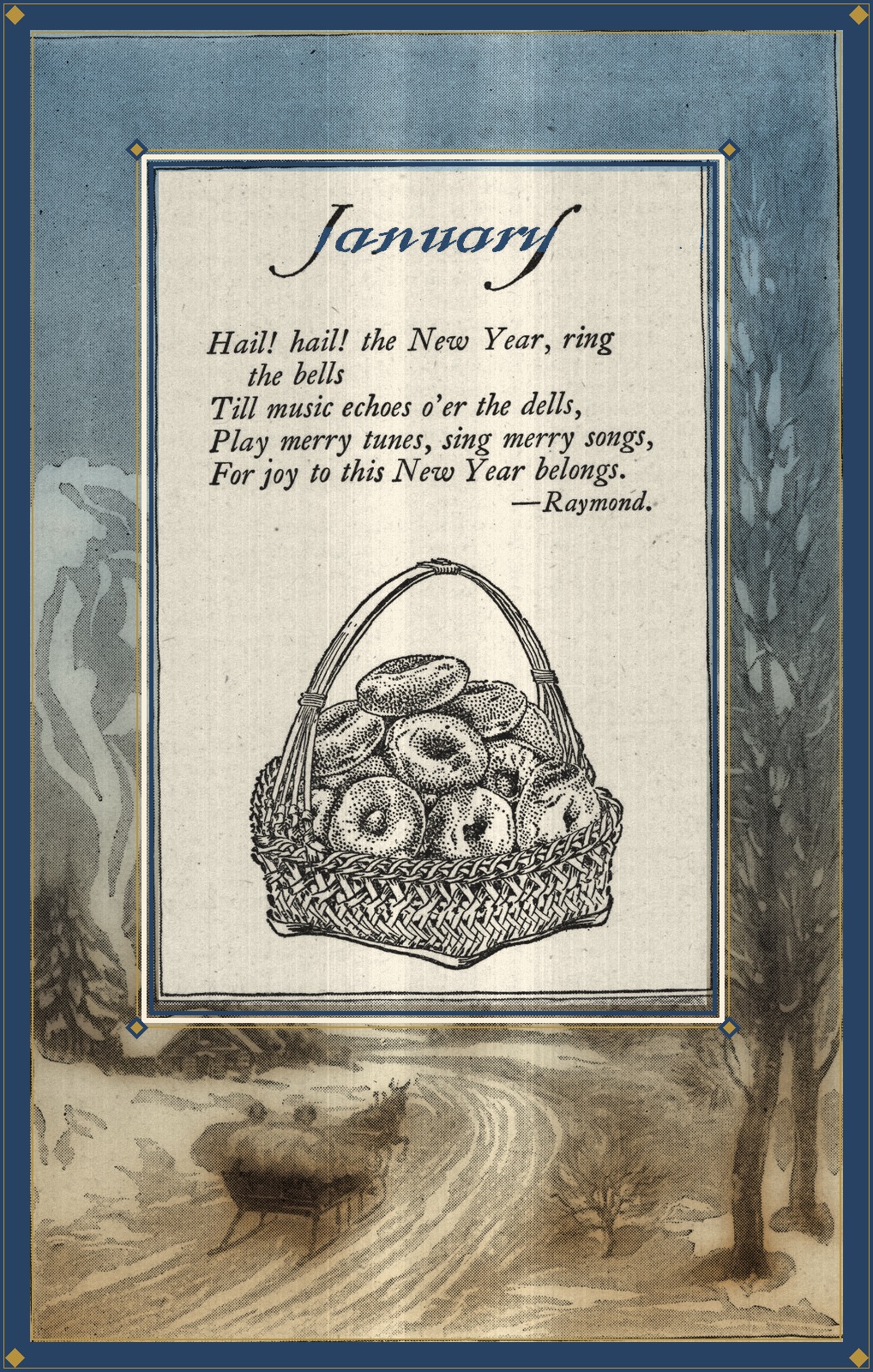 January — the month plate from the book