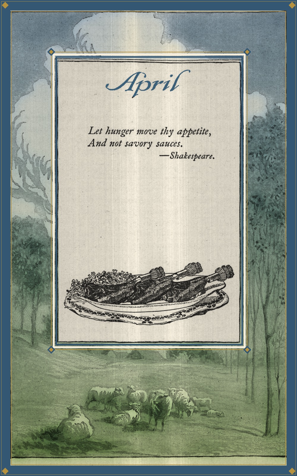 April — the month plate from the book