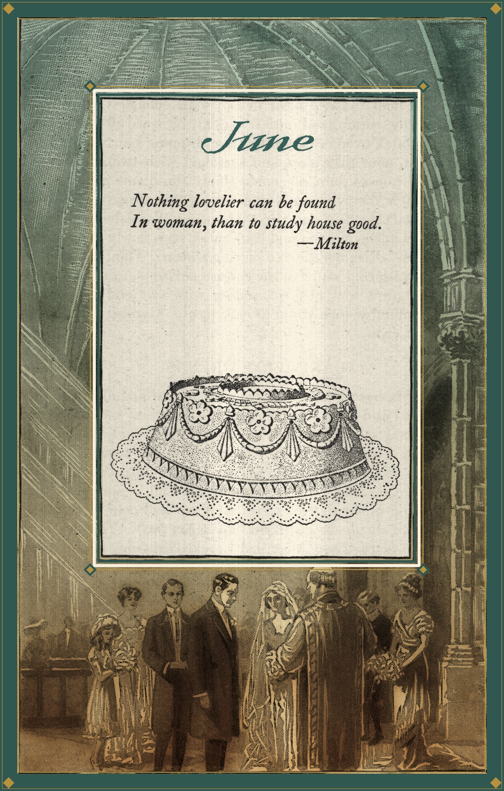 June — the month plate from the book