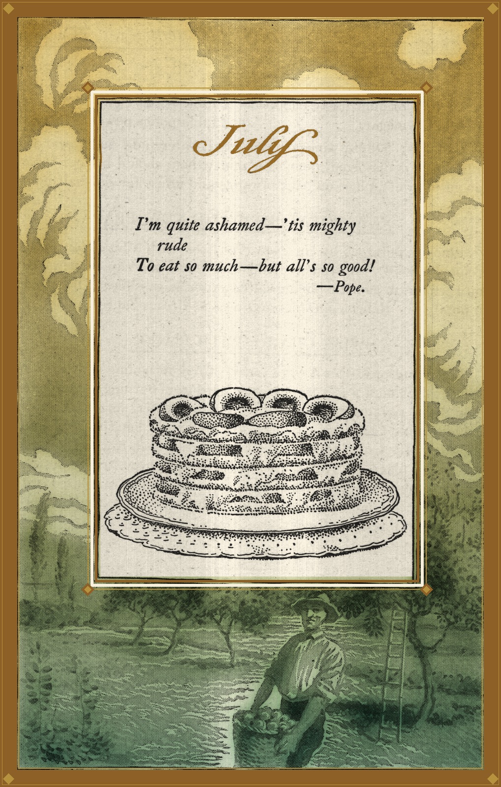 July — the month plate from the book
