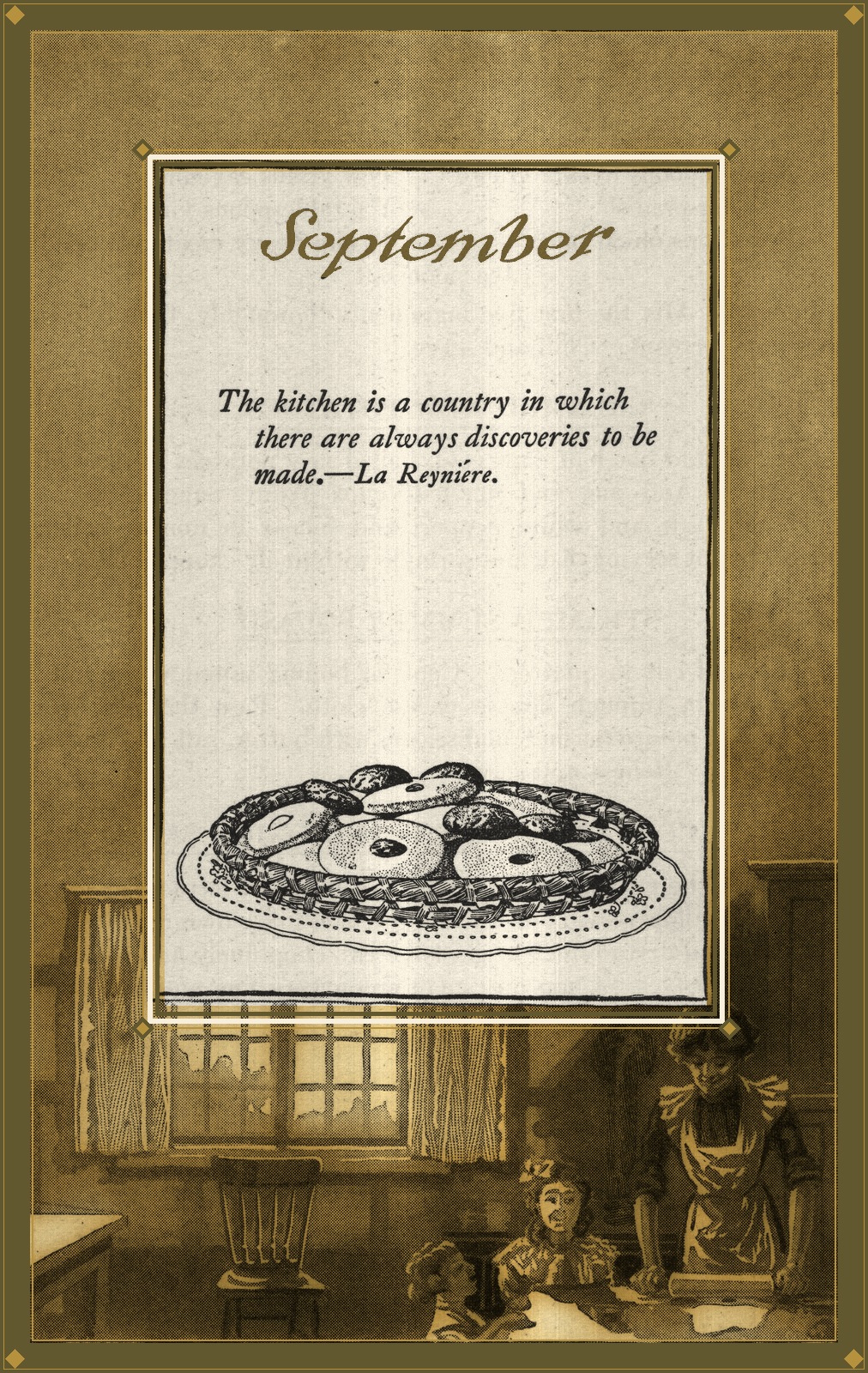 September — the month plate from the book