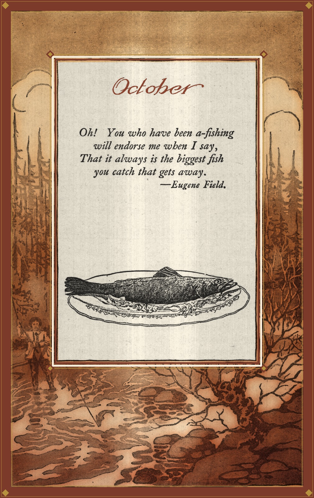 October — the month plate from the book
