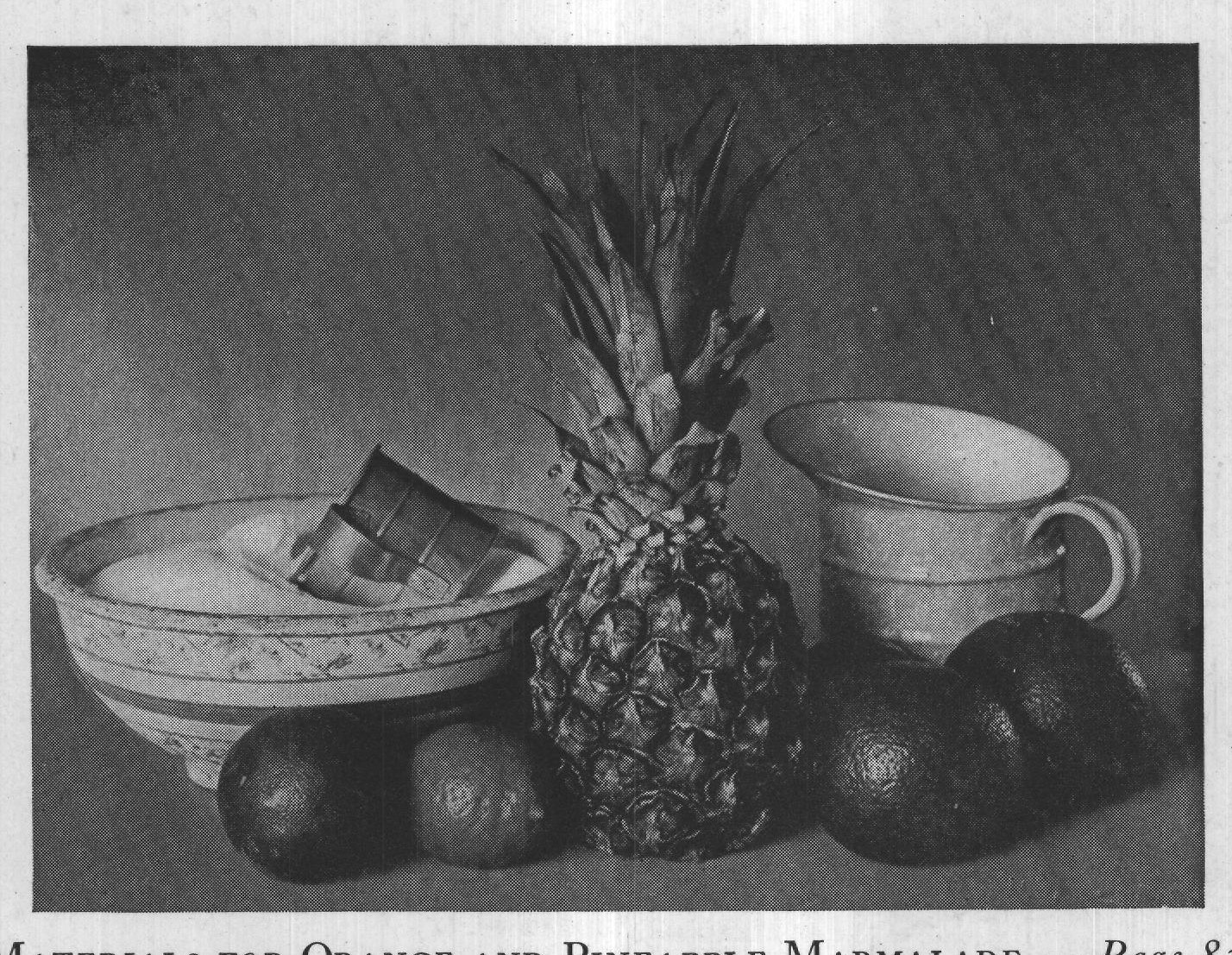 MATERIALS FOR ORANGE AND PINEAPPLE MARMALADE. - Page 83.