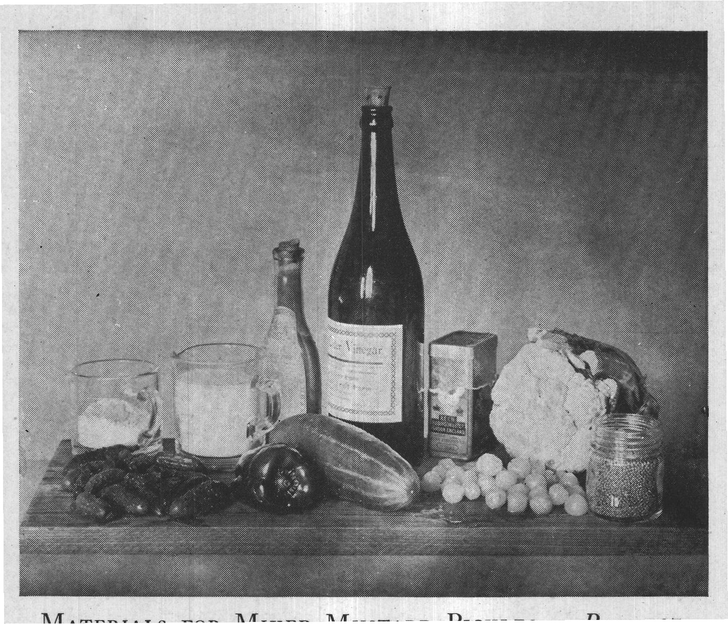 MATERIALS FOR MIXED MUSTARD PICKLES. - Page 137.