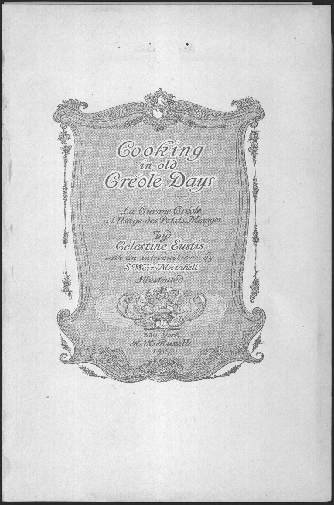 Decorative 1904 title page of Cooking in Old Créole Days