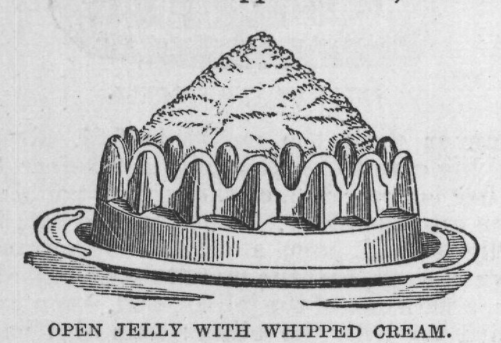 OPEN JELLY WITH WHIPPED CREAM.