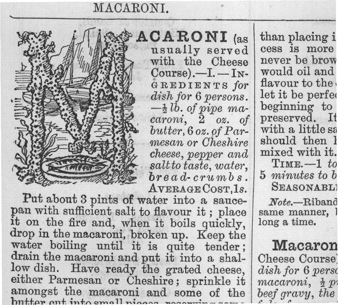 amongst the macaroni and some of the
