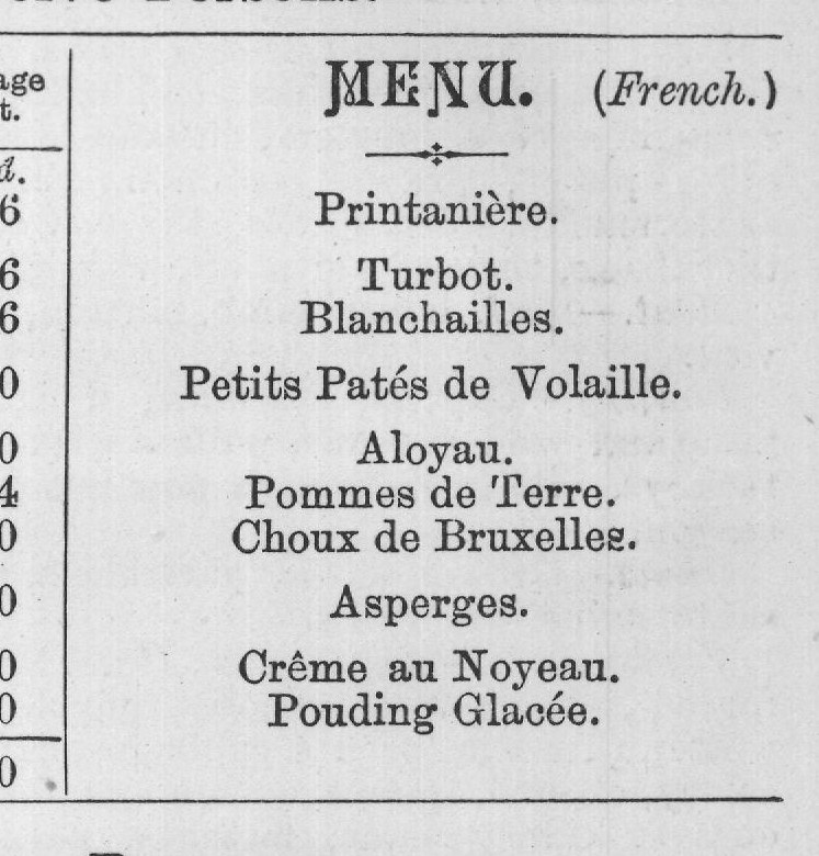 May-Dinner for Ten Persons.