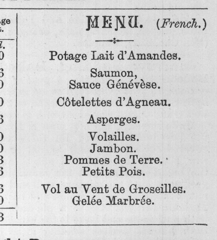 May-Dinner for Eight Persons.