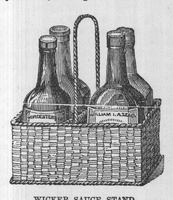 WICKER SAUCE STAND.