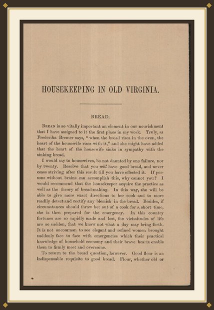 Housekeeping in Old Virginia