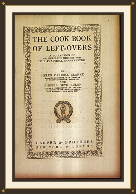 The Cook Book of Left-Overs