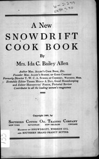 A New Snowdrift Cook Book