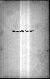 Kitchenette Cookery