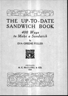 The Up-to-Date Sandwich Book